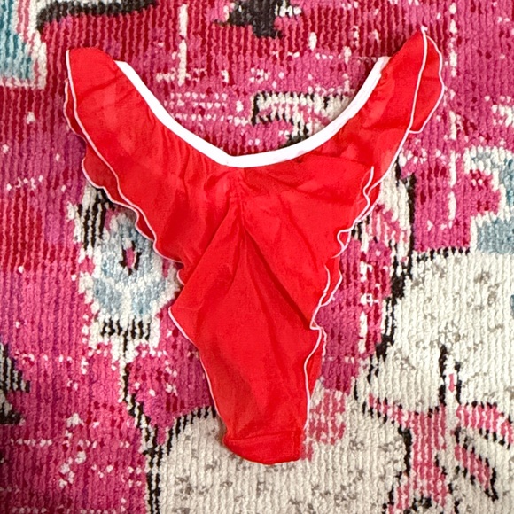 Red Ruffle Bikini Panty - Women's Intimates - Picture 7 of 8